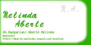 melinda aberle business card